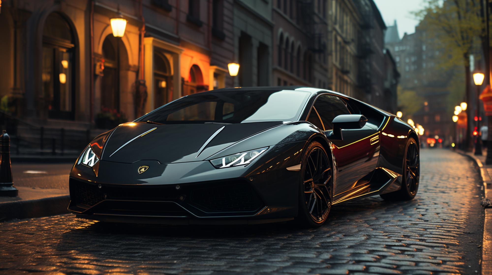 lamborghini-huracan-se-trouve-dans-rue-sombre-ville