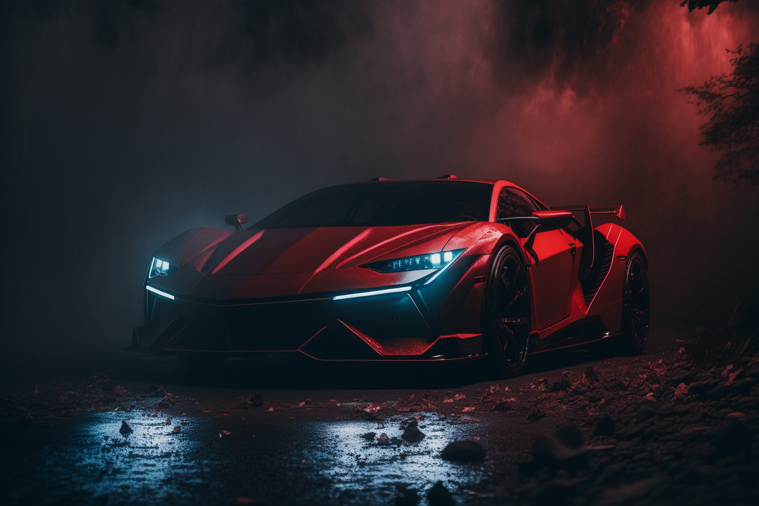 lamborghini rouge